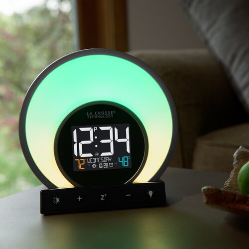 Digital Electric Tabletop Clock With Alarm In Black 